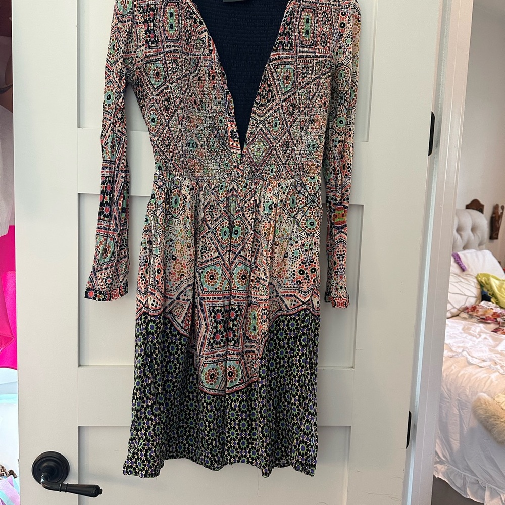 Multicolor Patterned Women's Dress